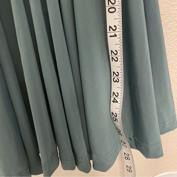 WEISSMAN Dance Costume Sage green Keyhole Back Skater Dress rhinestone D11782 IC - Picture 7 of 13